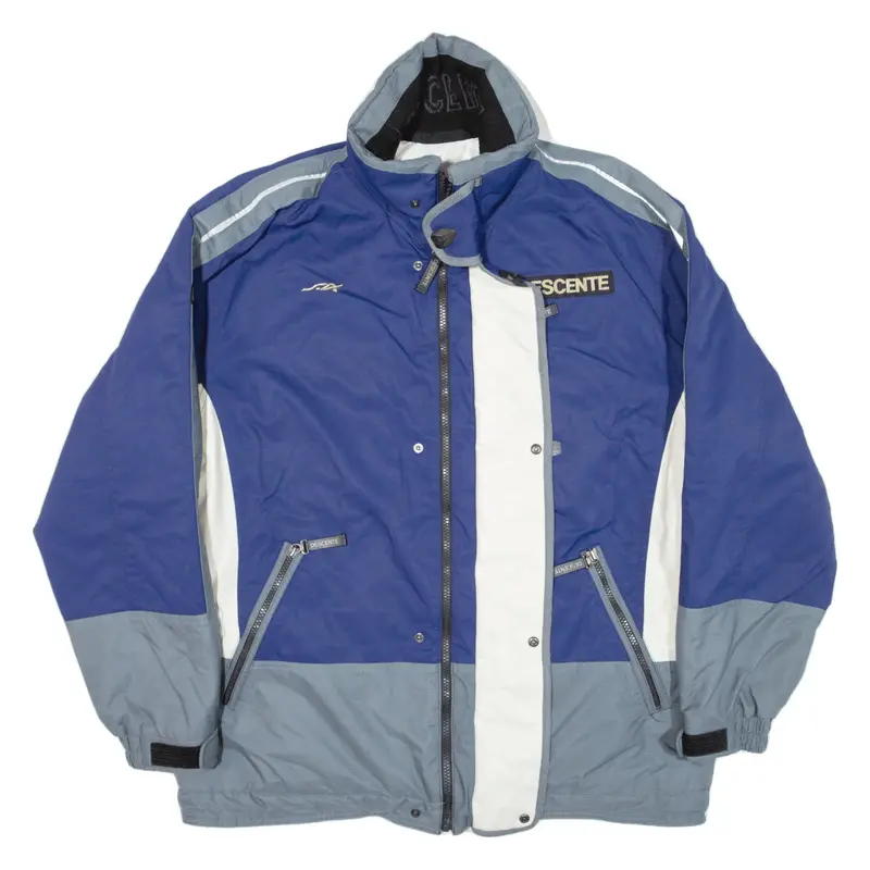 DESCENTE Insulated Ski Coat Blue Nylon Mens L
