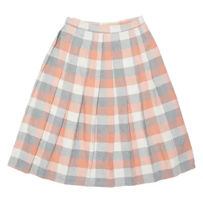 Womens Pleated Skirt Pink Midi Check M