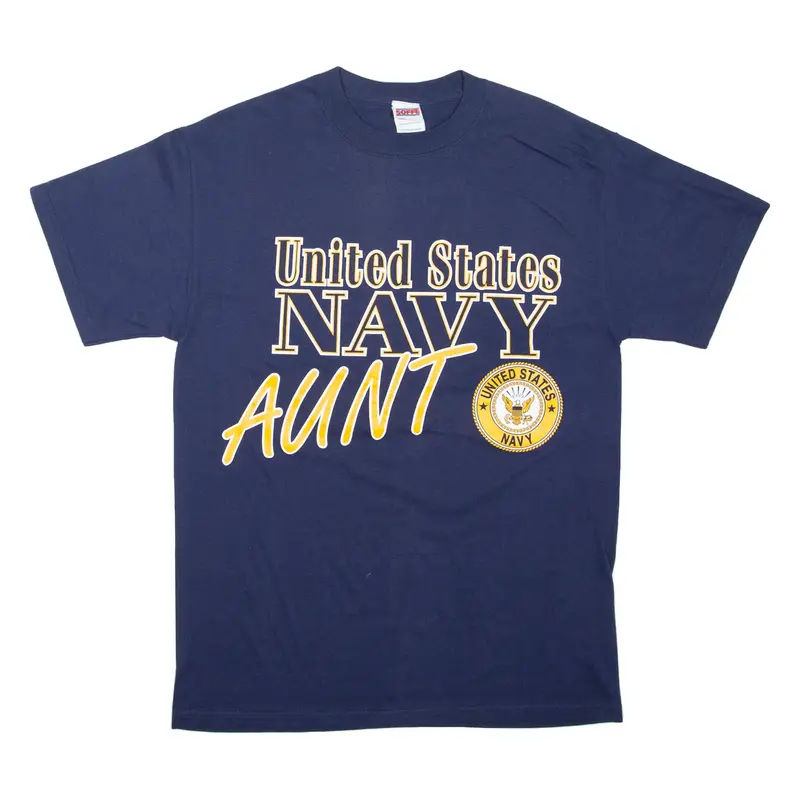 SOFFE United States Navy Aunt USA T-Shirt Blue Short Sleeve Mens M