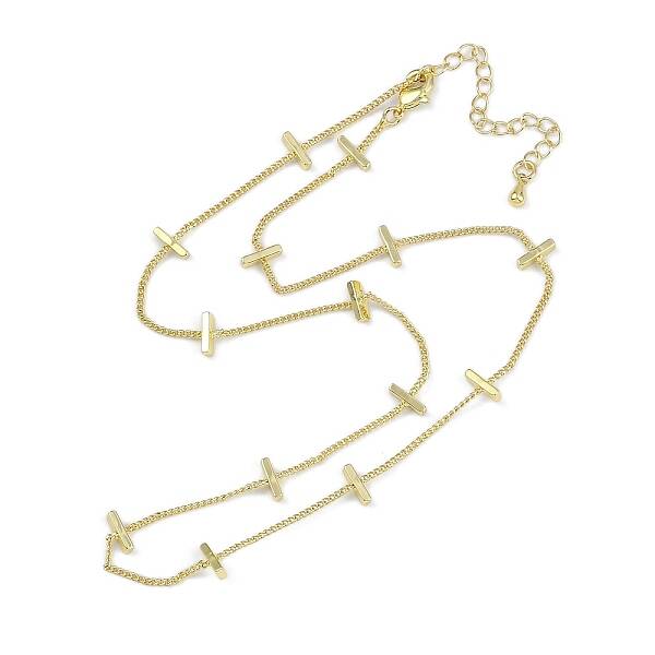 Rack Plating Brass Twisted Chain Necklaces for Women