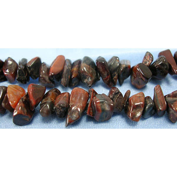 Dyed & Heated Natural Red Tiger Eye Chips Beads Strands