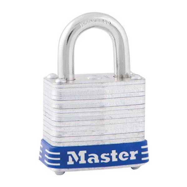 Master Lock Laminated Steel Padlock, Keyed Different, Body Width: 1-1/8 (29Mm), Shackle Length: 9/16 (14Mm), Shackle Width:...