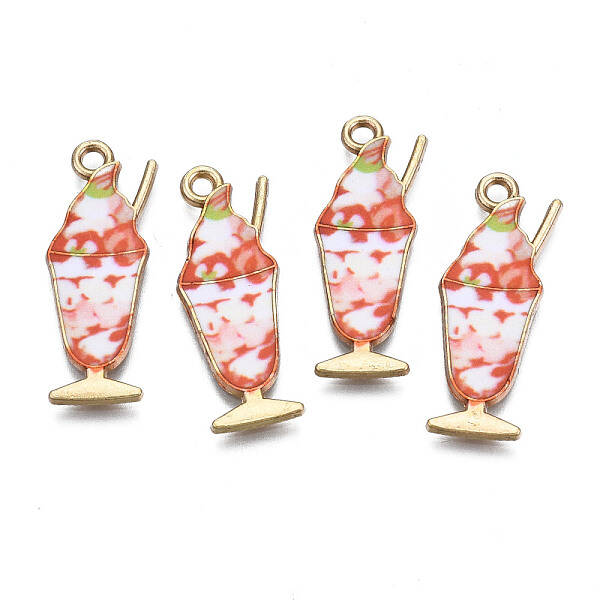 Rack Plating Alloy Enamel Pendants