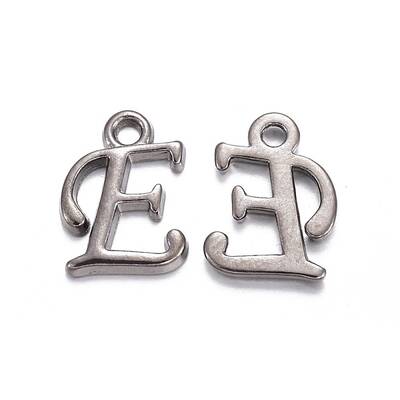 Gunmetal Plated Alloy Letter Pendants