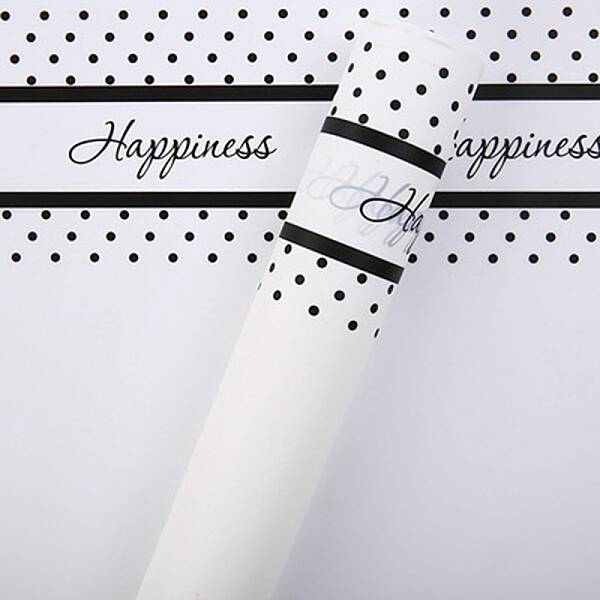 20 Sheets Word Happiness Waterproof Plastic Gift Wrapping Paper