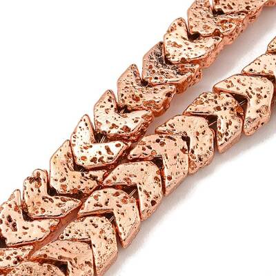 Electroplated Natural Lava Rock Beads Strands