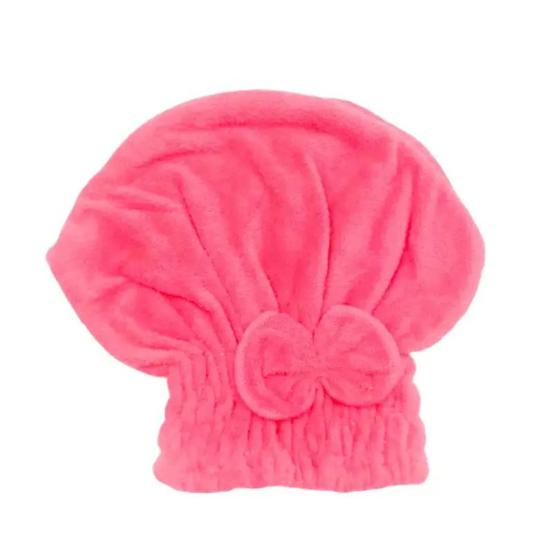 Bow Decor Hair Drying Towel, 1 Count Soft Hair Towel Wrap, Shower Hair Turbans for Wet Hair Women Girls, Home Goods, Hooded T...