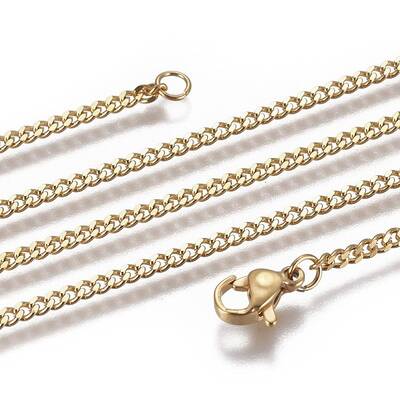 304 Stainless Steel Curb Chain Necklaces