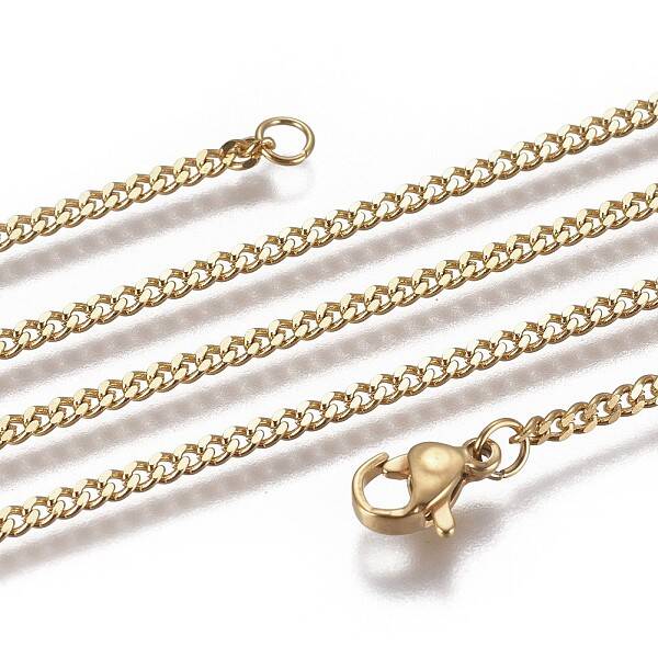 304 Stainless Steel Curb Chain Necklaces