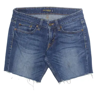 LEVI'S 524 Cut Off Low Rise Womens Denim Shorts Blue M W30