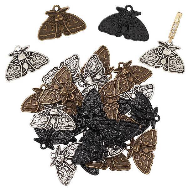 30Pcs 3 Colors Tibetan Style Alloy Pendants