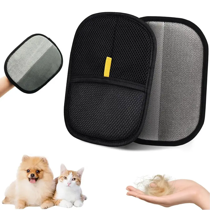 Reusable Pet Hair Remover Glove, 1 Count Handheld Pet Hair Removing Glove, Pet Hair Removal Tool, Dog & Cat Grooming Supplies