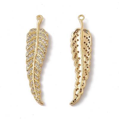 Brass Micro Pave Clear Cubic Zirconia Pendants