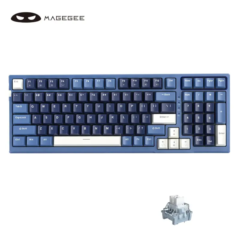 MageGee SKY98 Mechanical Gaming Keyboard, 96% Gasket Hot Swappable Wired Custom Creamy Keyboard Mechanical with 5-Layer Sound...