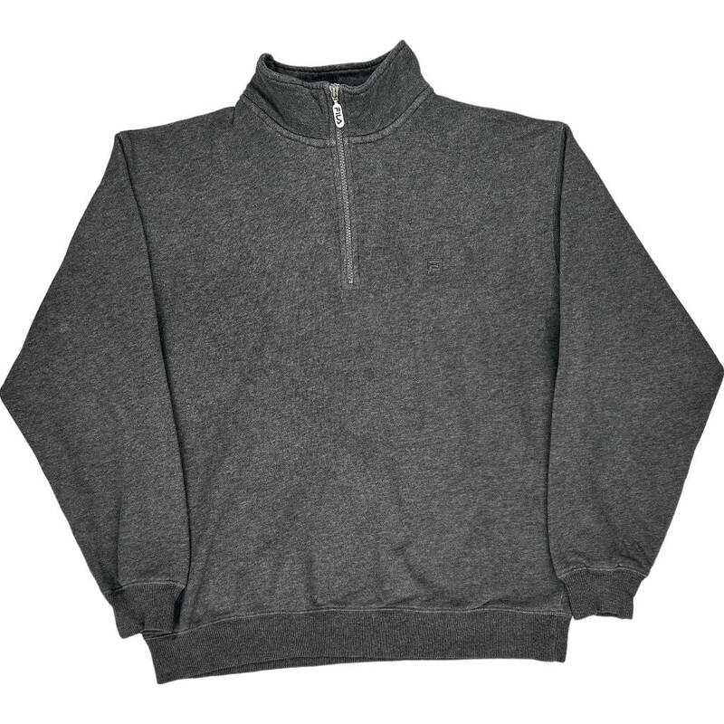 Fila 1/4 Zip Sweatshirt - Large - Grey
