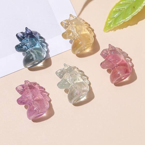 Natural Fluorite Carved Beads