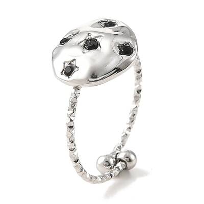 304 Stainless Steel Adjustable Ring for Women