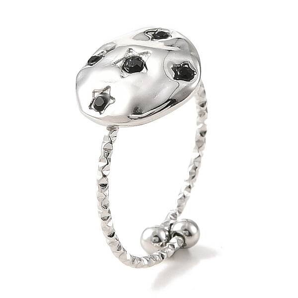 304 Stainless Steel Adjustable Ring for Women