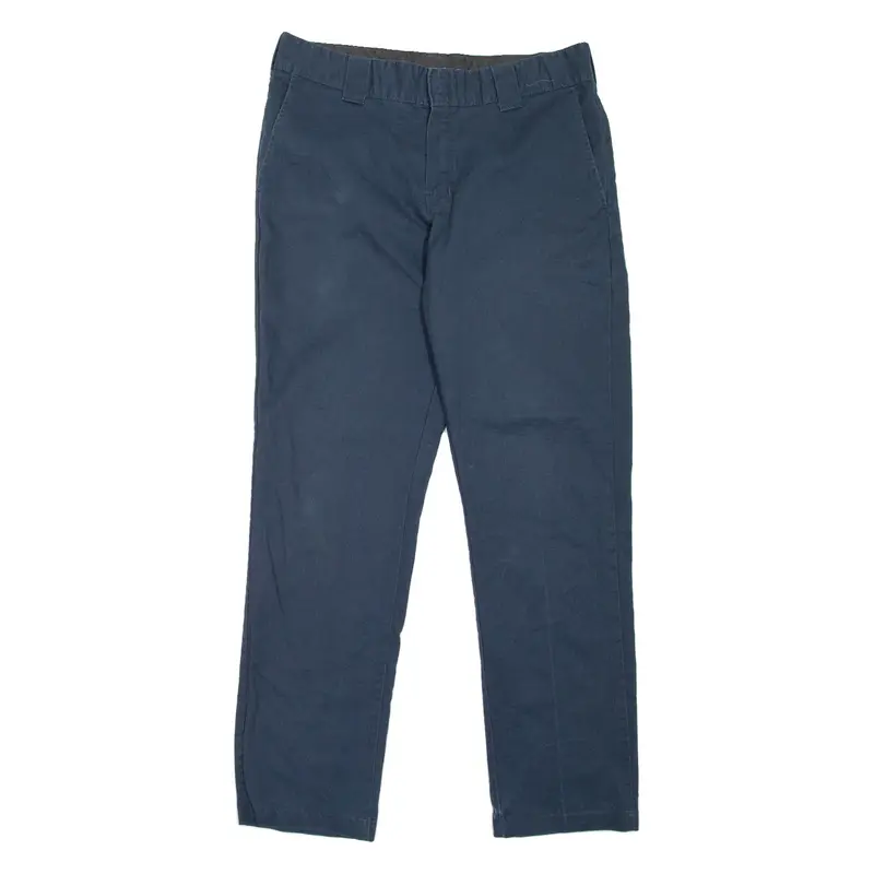 DICKIES Workwear Womens Trousers Blue Slim Tapered W33 L32