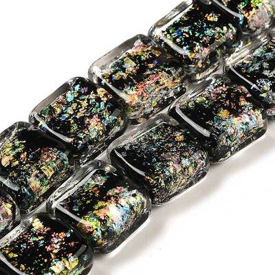 Handmade Dichroic Foil Glass Beads Strands