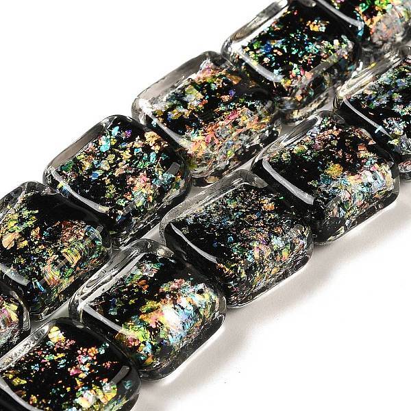 Handmade Dichroic Foil Glass Beads Strands