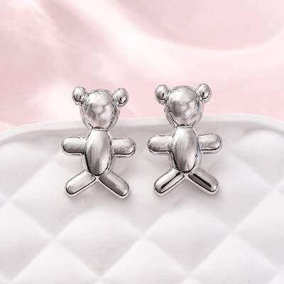 Bear Brass Stud Earrings