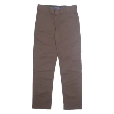 DICKIES Chino Workwear Mens Trousers Brown Slim Tapered W30 L32