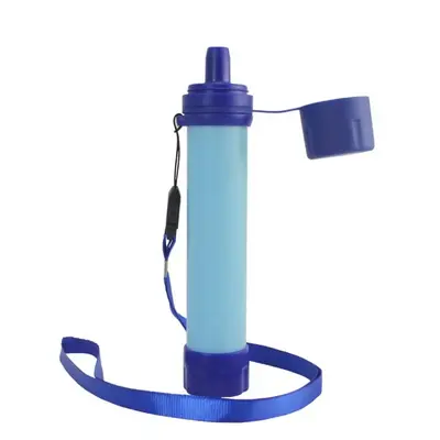 Outdoor Water Purifier, Portable Water Filter Straw, Emergency Survival Water Purification Straw, Outdoor Hiking Climbing Acc...