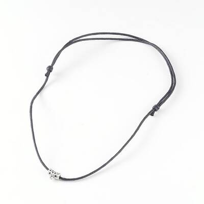 Adjustable Waxed Cotton Cord Pendant Necklaces