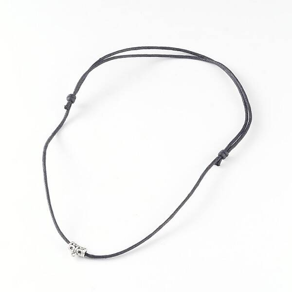 Adjustable Waxed Cotton Cord Pendant Necklaces