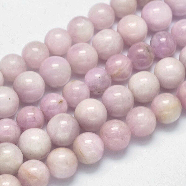Round Natural Kunzite Beads Strands