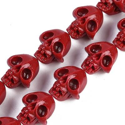 Synthetic Coral Carved Beads Strands