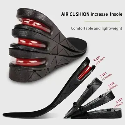 Invisible Height Increase Insoles: Adjustable Heel Cushions for Taller Support and Foot Comfort Footwear Shoe Active