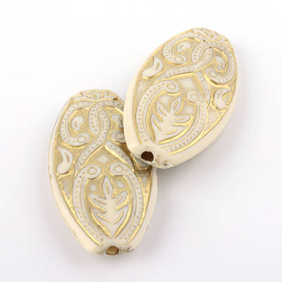 Oval Plating Acrylic Beads