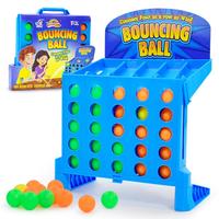 Mini Bouncing Ball Game, Colorful Fun Linking 4 Shots Game, Interactive Party Tabletop Game, Educational Creative Toy for Fam...