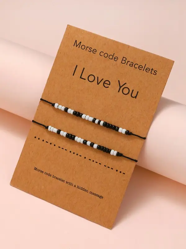 Simple Colorblock Beaded Matching Couple Bracelet, Fashionable  Gf and Bf Bracelets Jewelry for Women & Men, Fashion Jewelry ...