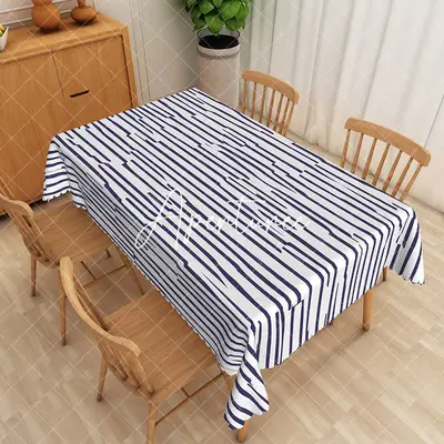 Aperturee Black And White Zebra Stripes Rectangle Tablecloth, 52 x 70 inch, 30.82 USD, rectangle tablecloths, ZJY04981-A