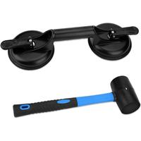 Floor Gap Fixer Tool for Laminate Floor Gap Repair Include Suction Cup and Mallet -Blue Kit(Can't use on scraped surface floo...