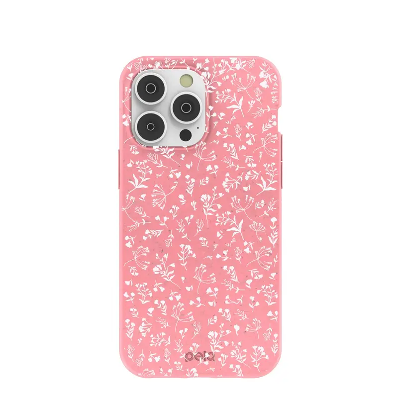 Bubblegum Pink Dreamy Meadow iPhone 14 Pro Max Case