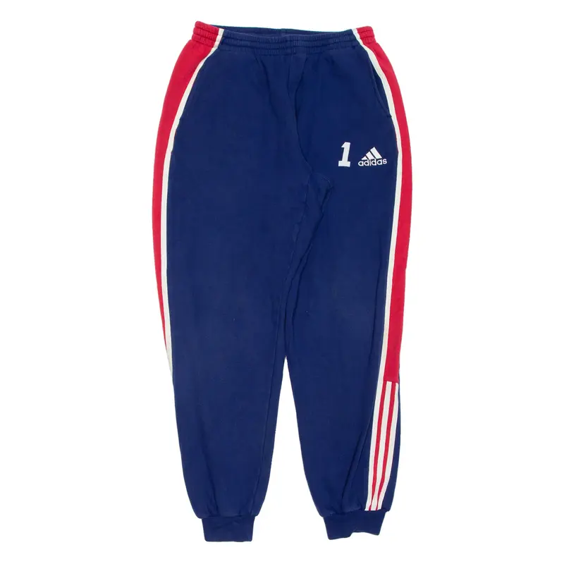 ADIDAS Mens Joggers Blue Tapered L W29 L32