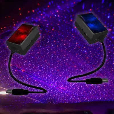 Car Roof Starry Sky Light, Indoor Projector Atmosphere Spotlight, USB Powered Car Decoration Light, Car Accessories for Car I...