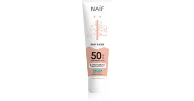 Naif Baby & Kids 0% Perfume SPF 50 - Protective mineral sun cream for children and babies without perfume - 100ml
