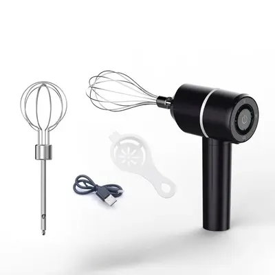 Cordless Hand Mixer, Electric Whisk, USB Rechargeable Handheld Electric Mixer with 3-speed Suitable for Kitchen Baking and Co...