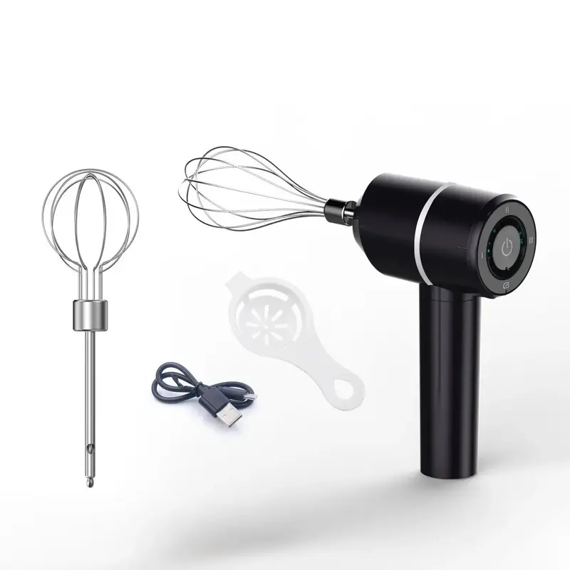 Cordless Hand Mixer, Electric Whisk, USB Rechargeable Handheld Electric Mixer with 3-speed Suitable for Kitchen Baking and Co...