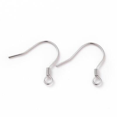 Anti-Tarnish Rhodium Plated 925 Sterling Silver Earring Hooks