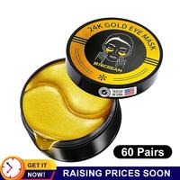 Hicream 24k Gold Moisturizing Eye Mask, 60pcs/set Tightening and Lifting Eye Patches, Hydrating Brightening & Firming Eye Sti...