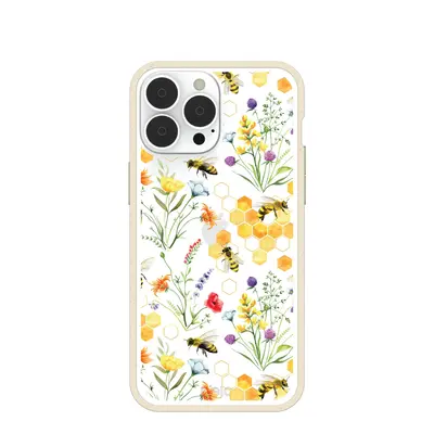 Clear Sweet Bees iPhone 13 Pro Max Case With London Fog Ridge
