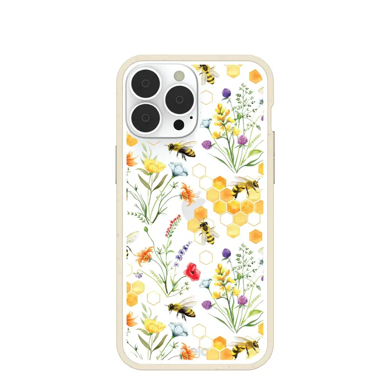 Clear Sweet Bees iPhone 13 Pro Max Case With London Fog Ridge