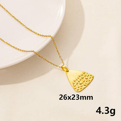 304 Stainless Steel Triangle Pendant Necklaces