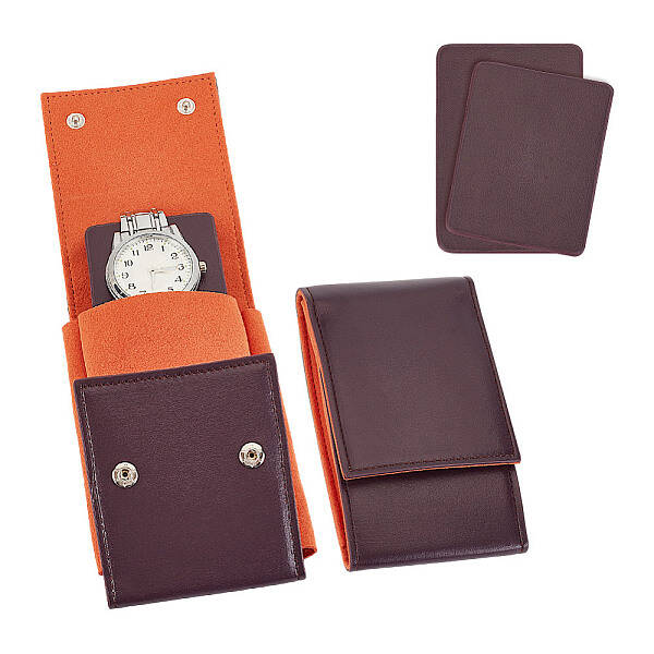 Portable PU Leather Single Watch Pouch Storage Bags